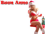 Cartolina auguri capodanno sexy donna